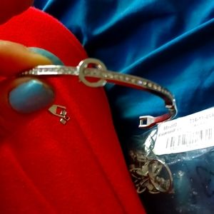 Sterling silver bangle is beautiful size 7 to 8 inches.